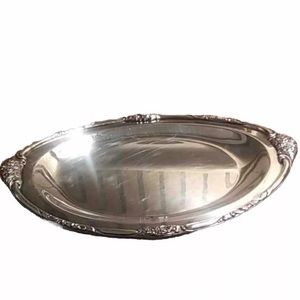 Vintage Silver Plated Oval Bread & Butter Tray